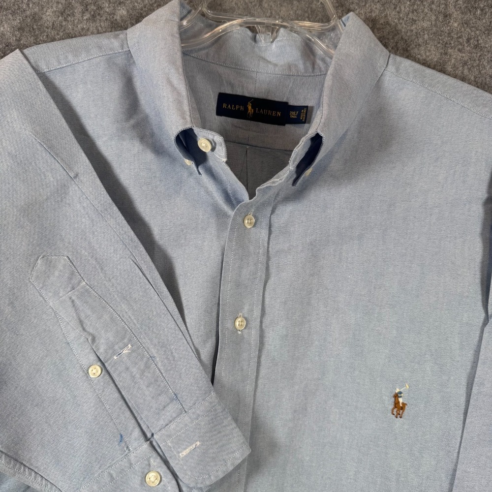 Ralph Lauren Chambray Oxford Shirt Mens 3XLT Classic Fit button Down Cotton